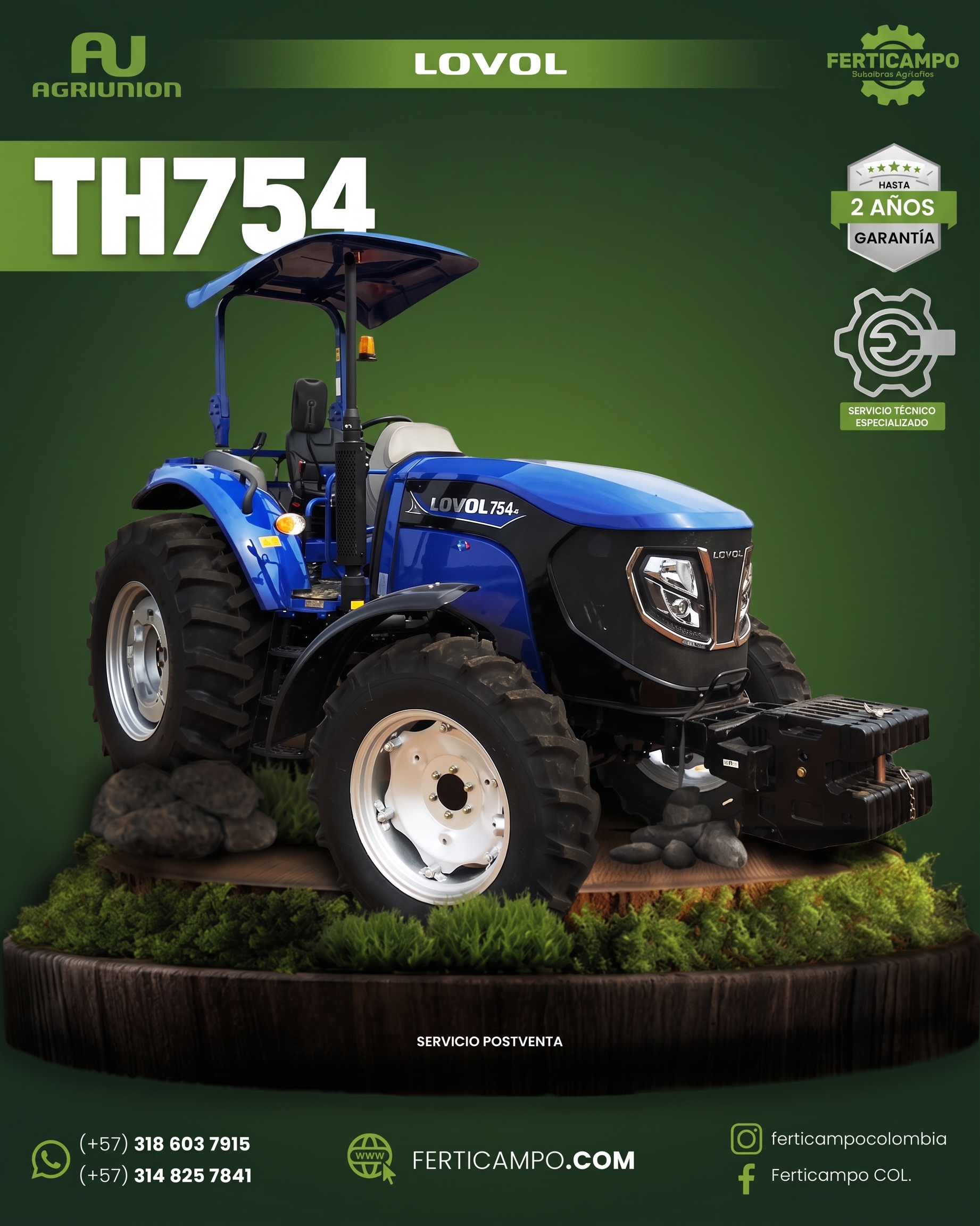 Ficha del tractor LOVOL H754