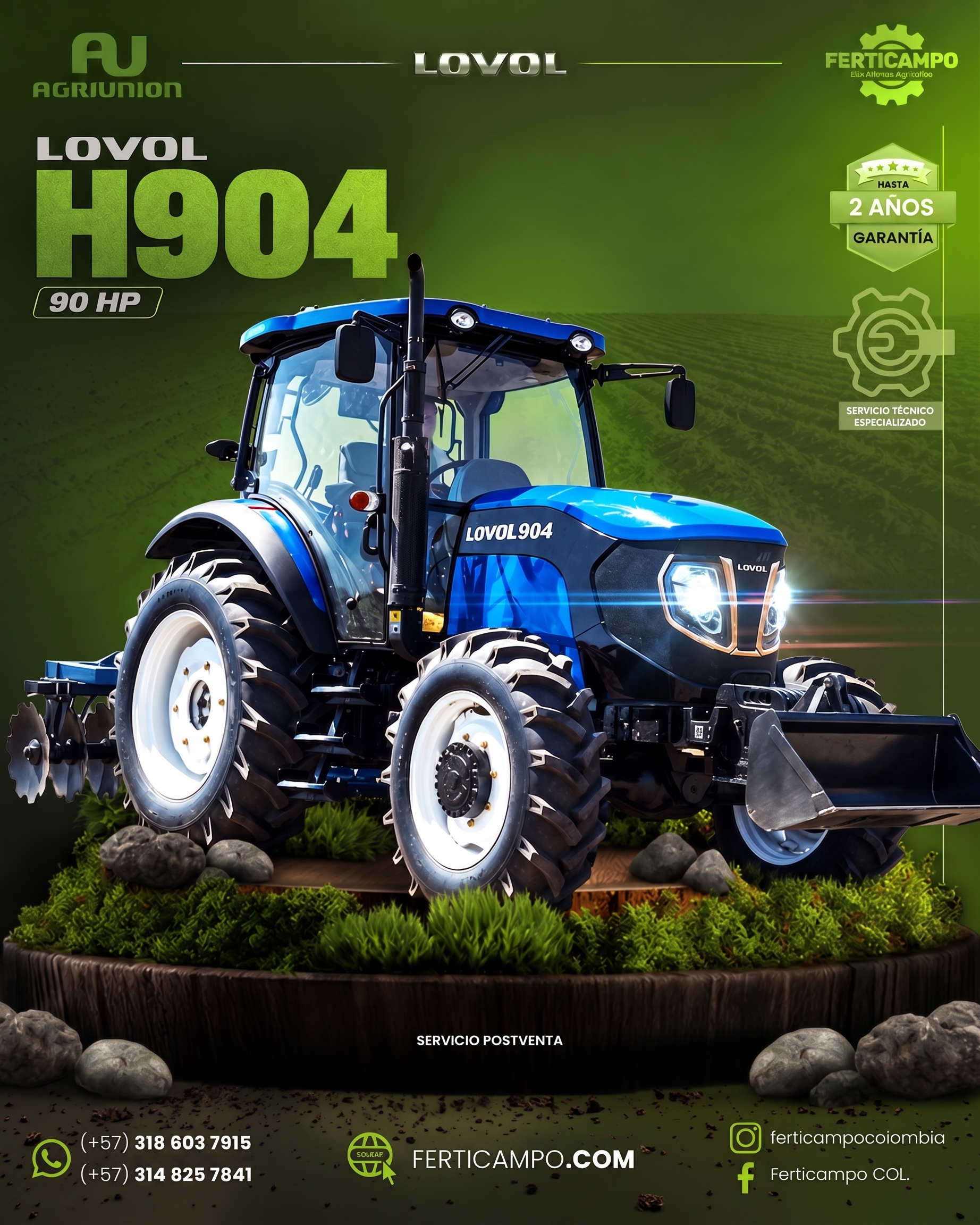 Ficha del tractor LOVOL H904