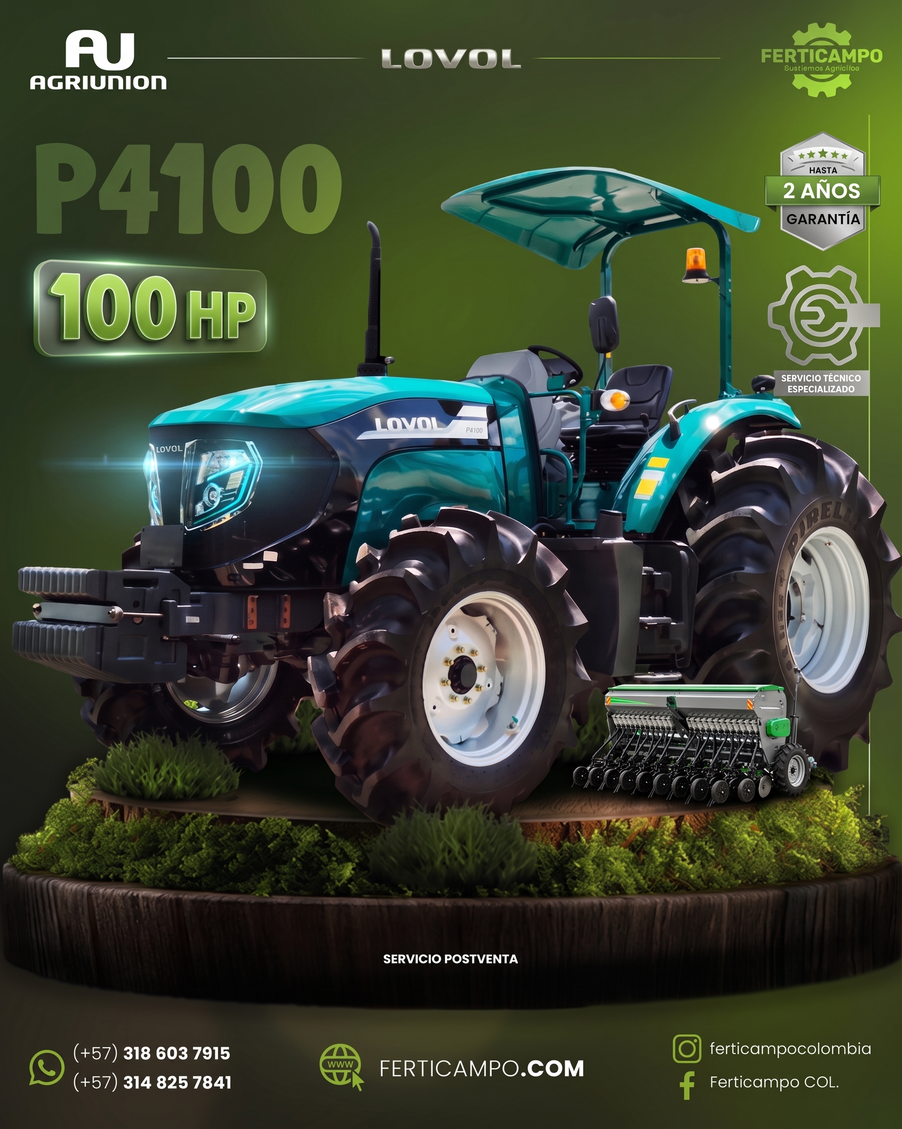 Ficha del tractor LOVOL P4100